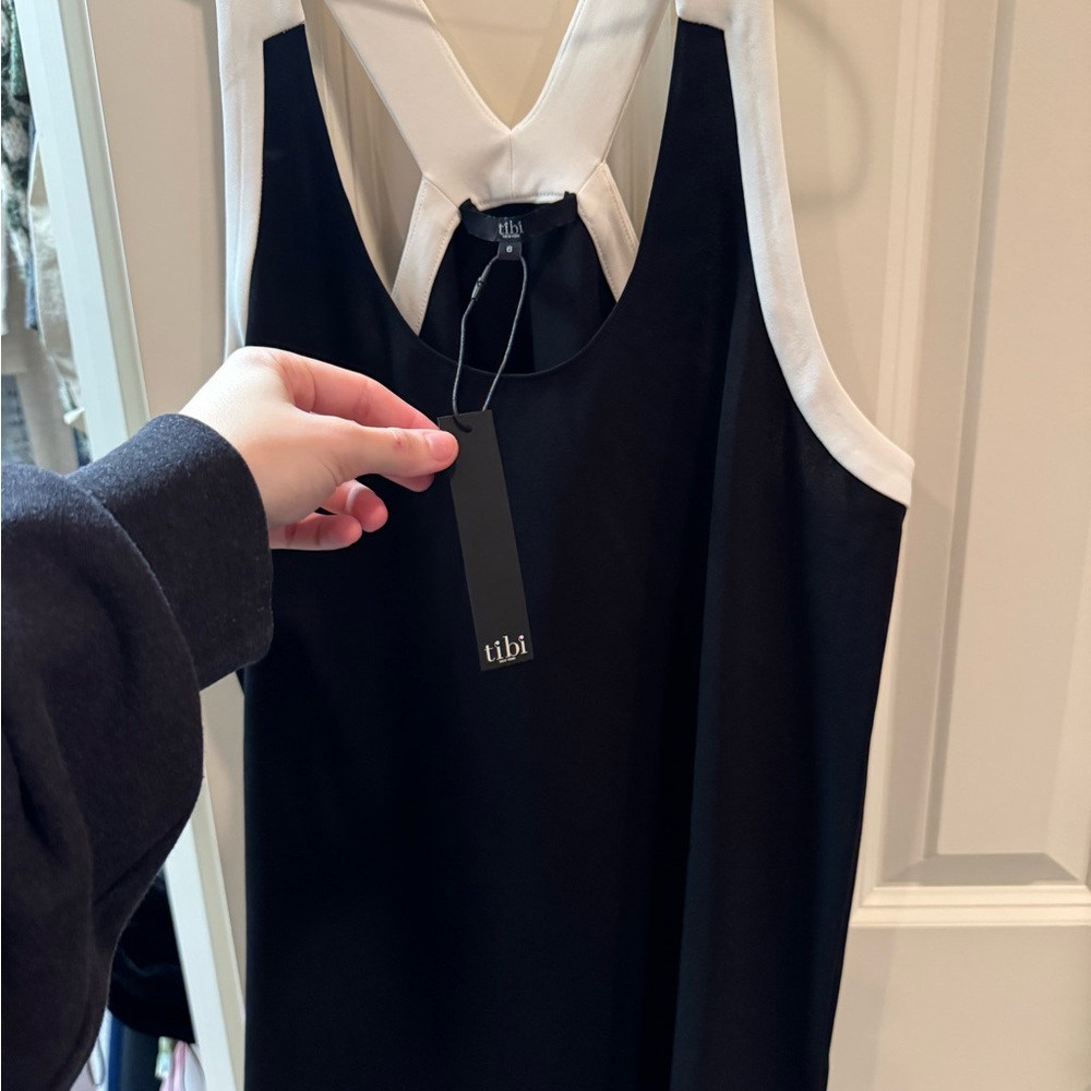 Tibi Black and White Sleeveless top
